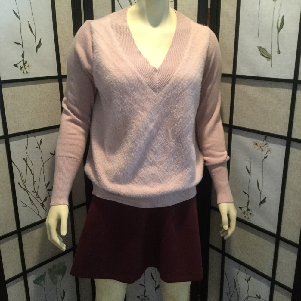 Stella & Dot Fuzzy Front V-Neck Top